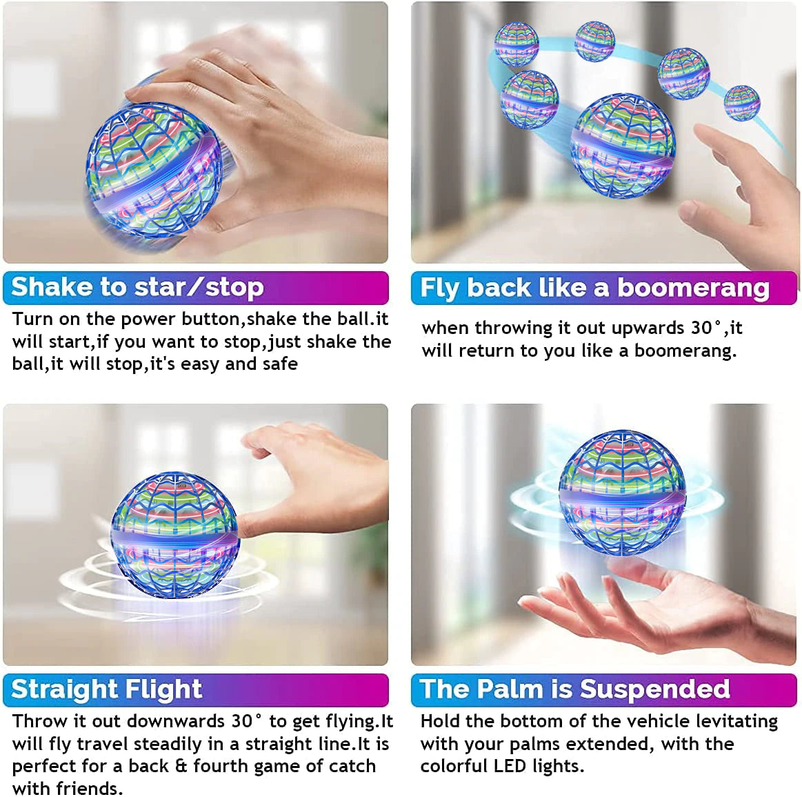 ToysBringJOY Super Cool Hand Controlled Flying Orb Ball Bringing Endless Joy [FREE SHIPPING]